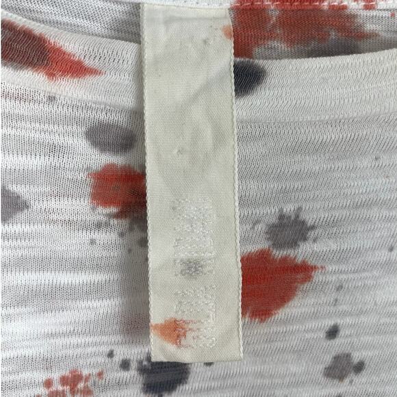 Gilda Midani 100% Slubbed Cotton T-Shirt Long Sleeves Paint Splatter Artsy Small - Picture 10 of 11